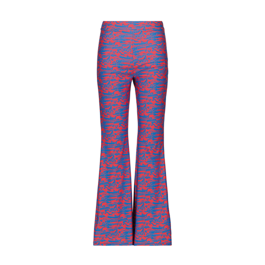 JENA flared leggings Casse red print